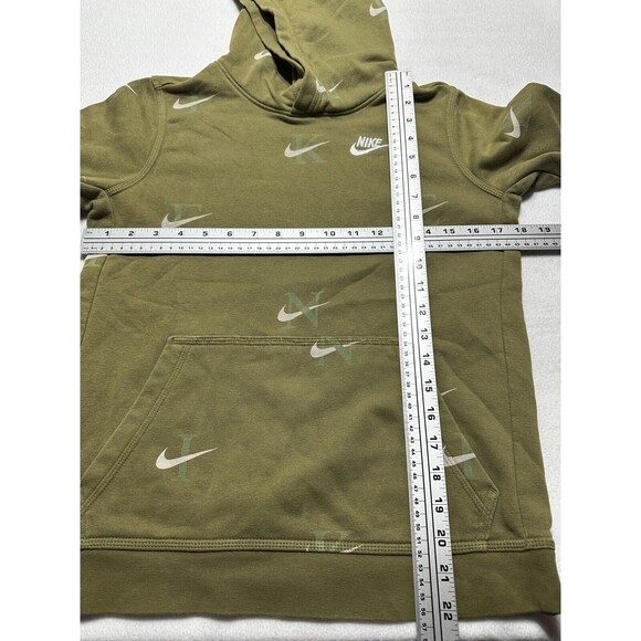 Nike Club Hoodie Youth Large All Over Print Monogram DX5699-378 Sweatshirt - Picture 5 of 8
